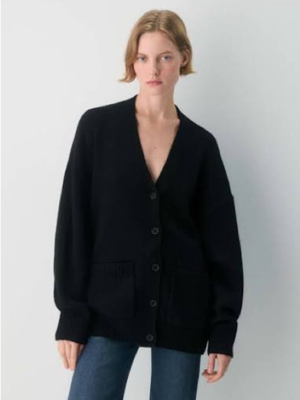 Black Aritzia Wilfred Hush Cardigan Sweater
